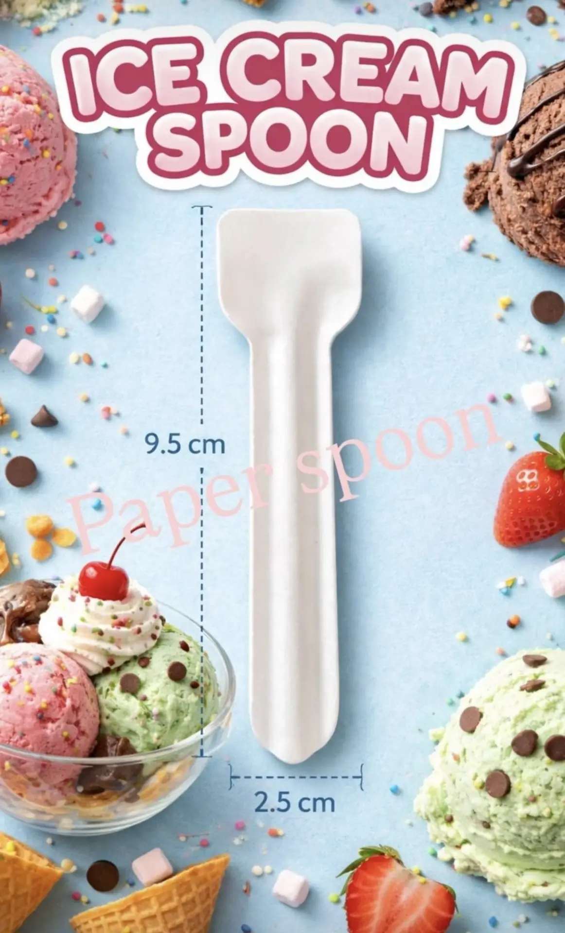 Ice Cream Paper Spoon